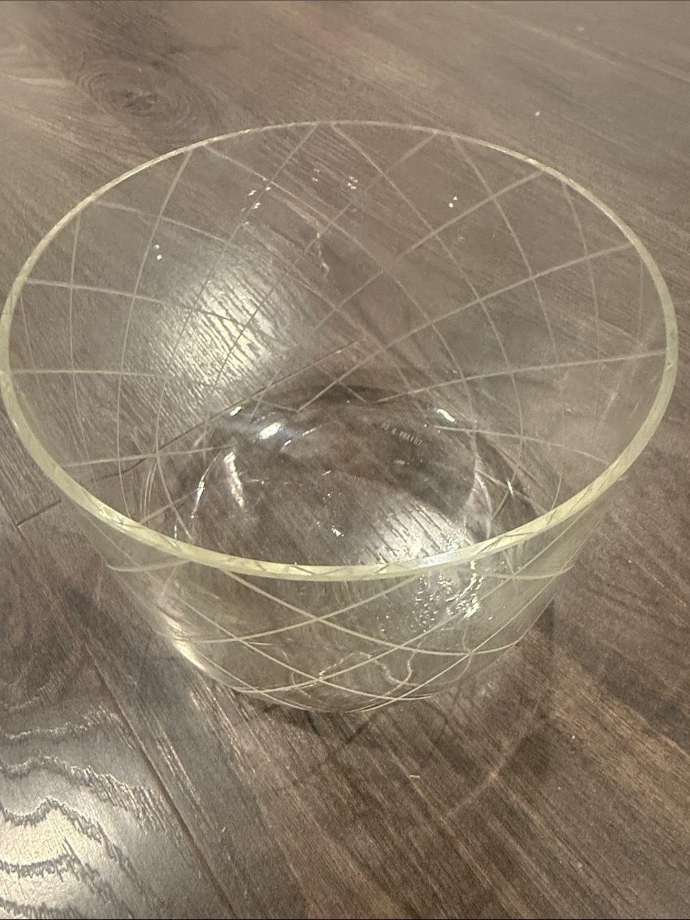 Tiffany & co etched glass bowl 8:3